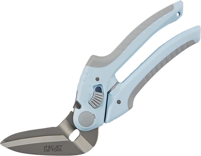 C.JET TOOL 8" Heavy Duty Carpet Cutter, Multipurpose, Professional Soft Grip Stainless Steel (Blue) - Image 1